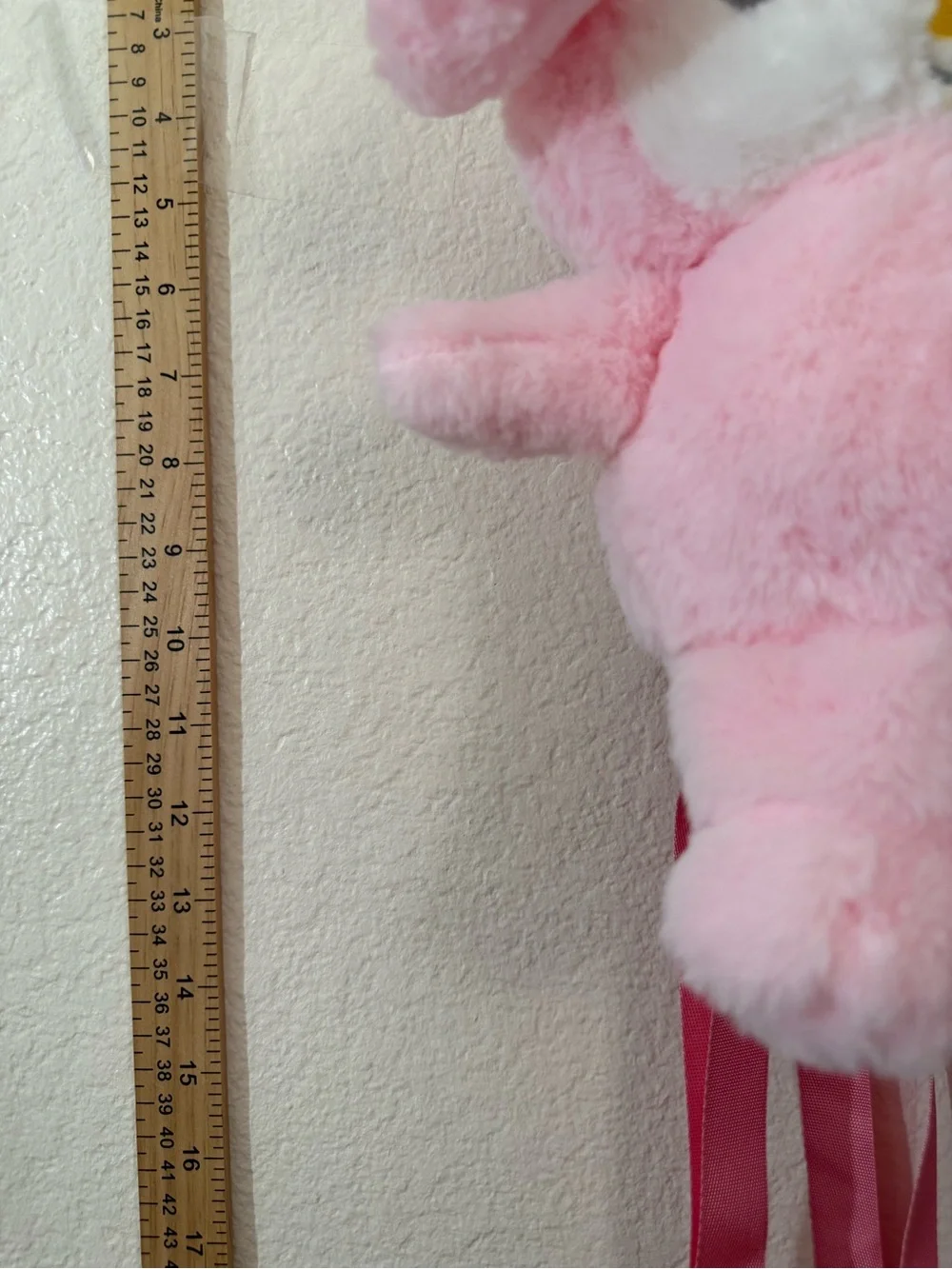 Plush Pink Bunny Kids Backpack Plush Toy